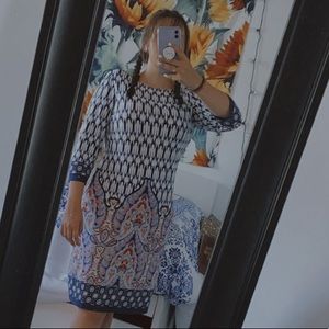 Patterned Straight Dress